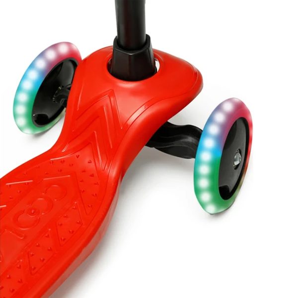 Cool Wheels Star Işıklı 3 Tekerlekli Çocuk Scooter KIRMIZI - Görsel 4