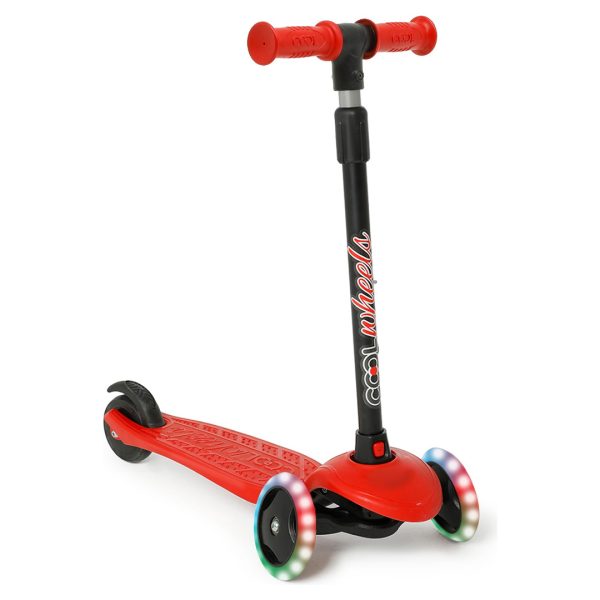 Cool Wheels Star Işıklı 3 Tekerlekli Çocuk Scooter KIRMIZI